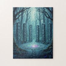 Ancient Mystical Runes Glowing Stone Puzzle - Celt