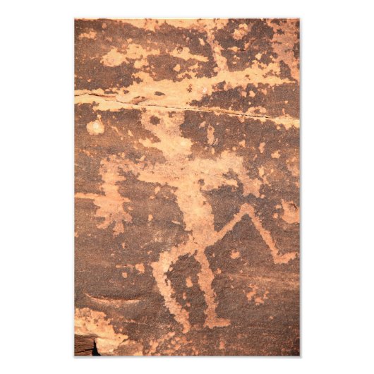 Ancient Native American Zuni Lizardman Petroglyph Fotodruck (Vorne)