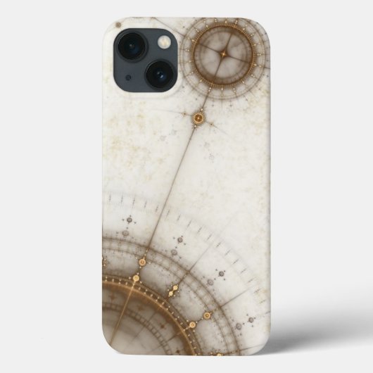 Ancient Nautical Chart, Grunge Case-Mate iPhone Hülle (Rückseite)