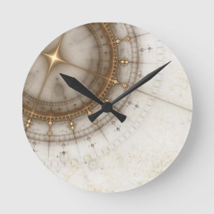 Ancient Nautical Chart, Grunge Runde Wanduhr