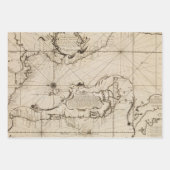 Ancient nautical map of the Pacific Ocean Geschenkpapier Set (Vorderseite 3)