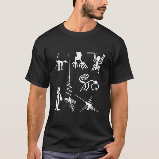 Ancient Nazca Lines Außerirdischen Ufo T-Shirt (Vorderseite)