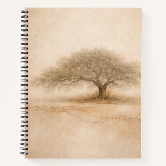 Ancient Oak | Southern Oak Tree Art | Notebook Notizblock (Vorderseite)