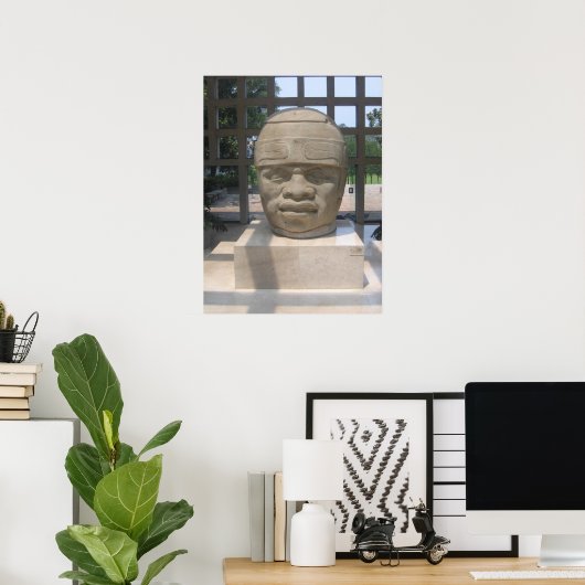 Ancient Olmec Head 4 Poster (Heimbüro)