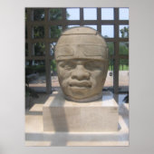 Ancient Olmec Head 4 Poster (Vorne)