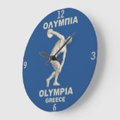 Ancient Olympia Greece Große Wanduhr (Winkel)