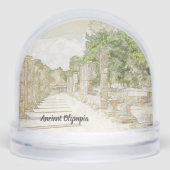 Ancient Olympia Greece Snow Globe – Historic Schneekugeln (Vorderseite)