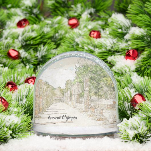 Ancient Olympia Greece Snow Globe – Historic Schneekugeln (Weihnachten)