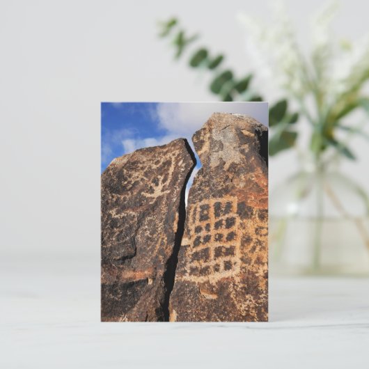 Ancient Petroglyph Postkarte (Stehend Vorderseite)