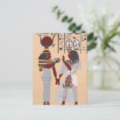 Ancient Pharaoh & Queen Divine Postcard Postkarte (Stehend Vorderseite)