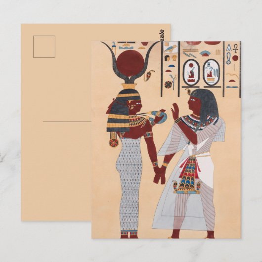 Ancient Pharaoh & Queen Divine Postcard Postkarte (Vorne/Hinten)