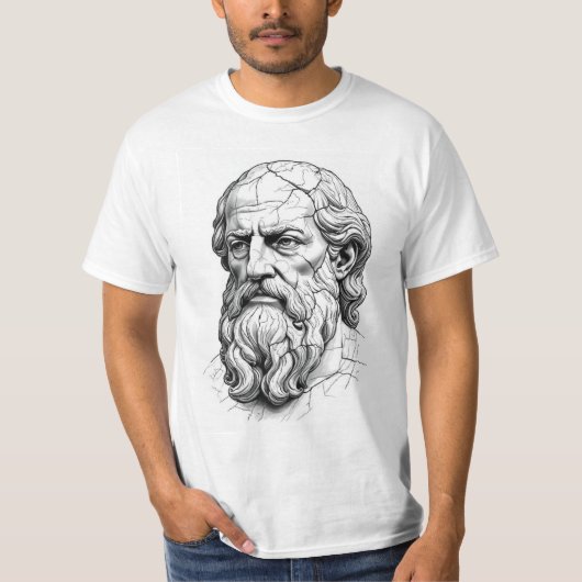 Ancient Philosopher Marble Bust Heritage T-Shirt (Vorderseite)