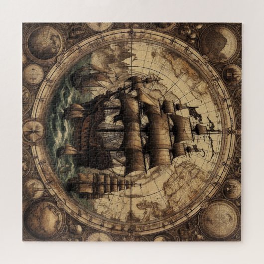 Ancient Pirate Segelschiff 1 Puzzle (Horizontal)