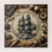 Ancient Pirate Segelschiff 4 Puzzle (Vertikal)