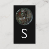 ANCIENT ROMAN BRONZE MEDALLION MONOGRAMM Black Visitenkarte (Rückseite)
