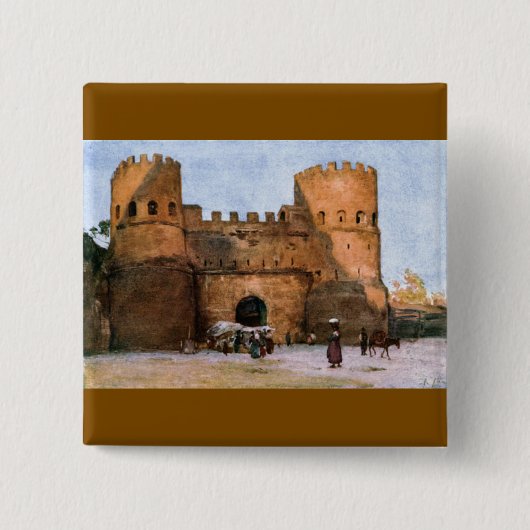 Ancient Roman Historic Architecture Button (Vorderseite)