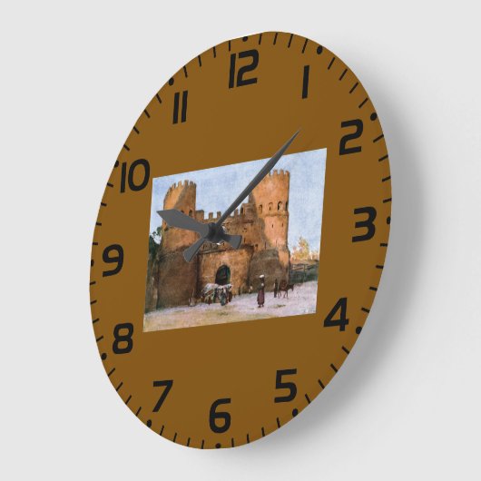 Ancient Roman Historic Architecture Große Wanduhr (Winkel)