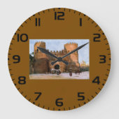 Ancient Roman Historic Architecture Große Wanduhr (Vorderseite)