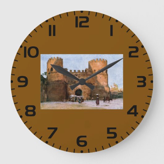 Ancient Roman Historic Architecture Große Wanduhr (Vorderseite)