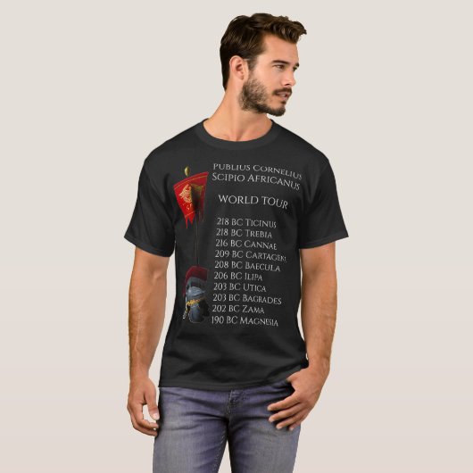 Ancient Roman History SPQR Scipio Africanus World T-Shirt (Vorne ganz)