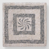 Ancient Roman Mosaic Spiral Steinuntersetzer (Vorderseite)