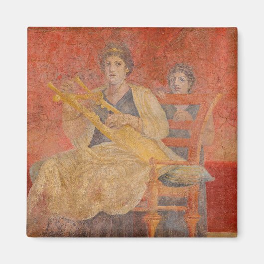 Ancient Roman Pompeii Neighbor Fresco Musical Art Magnet (Vorne)