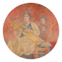 Ancient Roman Pompeii Neighbor Fresco Musical Art