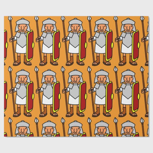 Ancient Rome Fun Roman Soldier Gift Geschenkpapier (Flach)