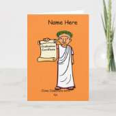 Ancient Rome Graduation Invitation Classical Rome Einladung (Vorderseite)