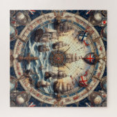 Ancient Sailing Ships England Norwegen Finnland V3 Puzzle (Horizontal)