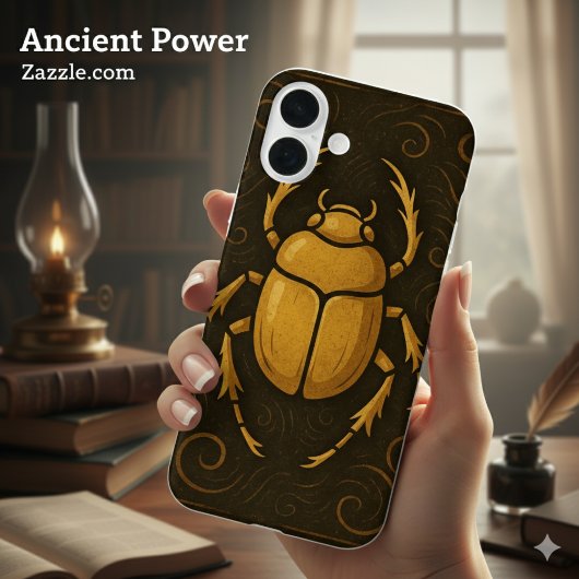 Ancient Scarab Divine Mystique Noir Gold Case-Mate iPhone Hülle