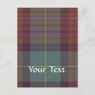 Ancient Scottish tartan Postkarte