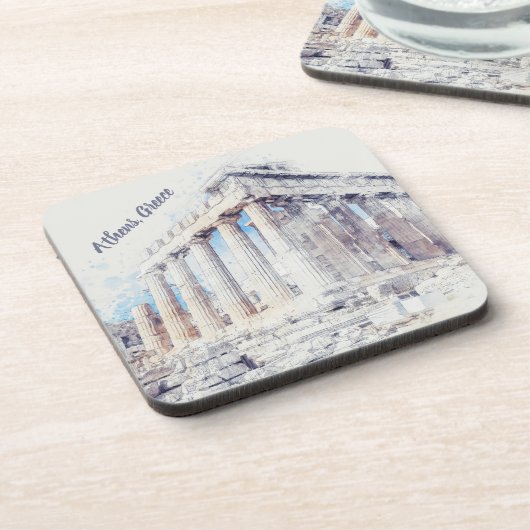 Ancient Sites Parthenon in Athen Griechenland Reis Getränkeuntersetzer (Linke Seite)