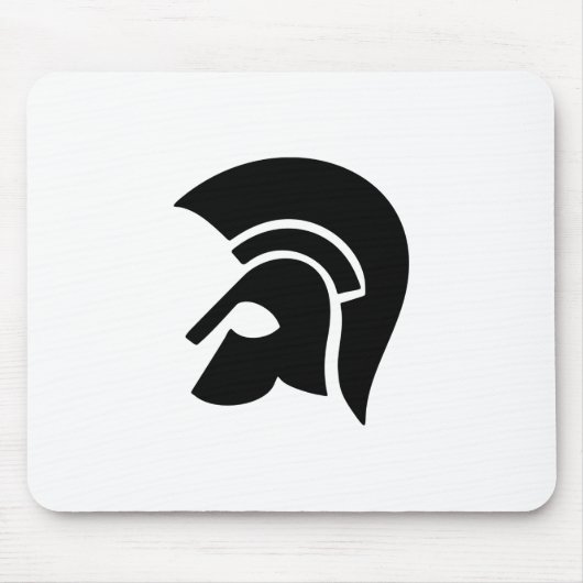 Ancient Spartan Soldier Helmet Black Mousepad (Vorne)
