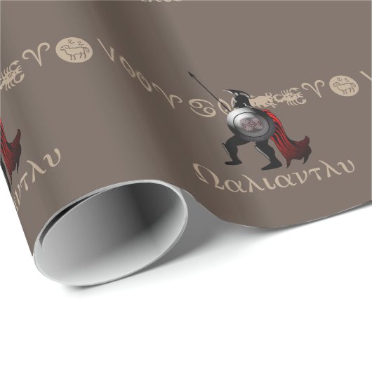 Ancient Spartan Warrior Geschenkpapier (Rolleneckpunkt)