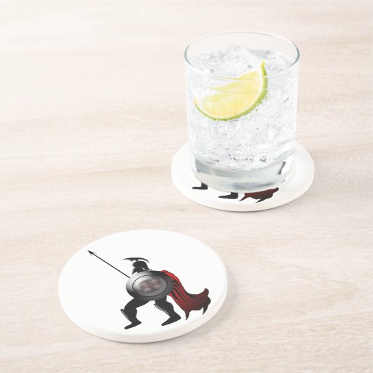 Ancient Spartan Warrior Untersetzer (Seite)