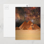 Ancient Sphynx im Weltraum Postkarte (Vorne/Hinten)