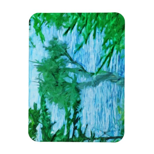 Ancient Spirit Tree in Abstrakt Magnet (Vertikal)