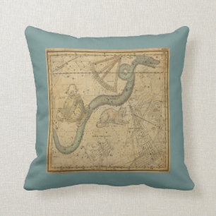 Ancient Star Chart der Hydra Constellation Kissen