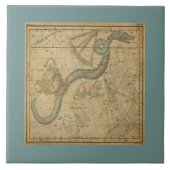 Ancient Star Chart der Hydra-Konstellation Fliese (Vorderseite)