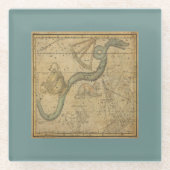 Ancient Star Chart der Hydra-Konstellation Glasuntersetzer (Vorderseite)