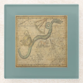 Ancient Star Chart der Hydra-Konstellation Glasuntersetzer