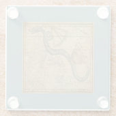 Ancient Star Chart der Hydra-Konstellation Glasuntersetzer (Rückseite)