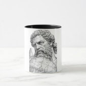 Ancient Stone Atlas Titan Close-up Sculpture Mug Tasse (Zentrum)