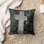 Ancient Stone Cross Foto Kissen (Decke)