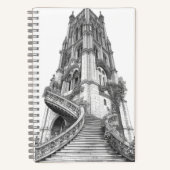 Ancient Stone Tower with Winding Brick Staircase Notizblock (Vorderseite)