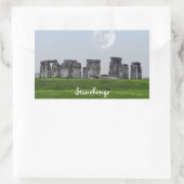 Ancient Stonehenge and Moon Salisbury, England Rechteckiger Aufkleber (Tasche)