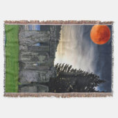 Ancient Stonehenge & Mystical Red Full Moon Decke (Vorderseite)