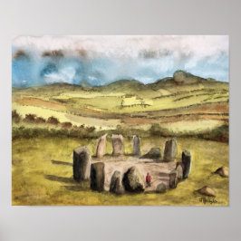 Ancient Stones, Irland, Aquarell, Poster