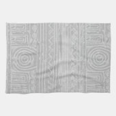 Ancient Sumerian Mesopotamian Muster Grau Geschirrtuch (Horizontal)